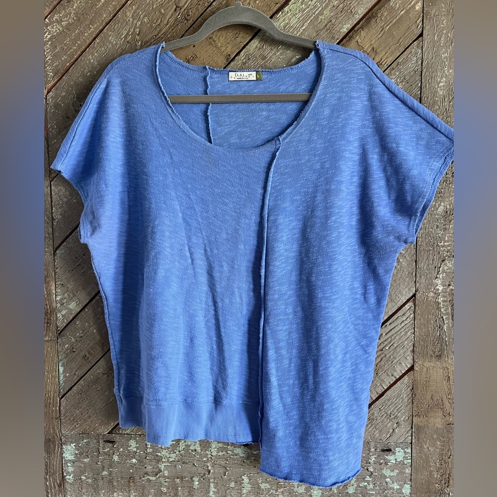 Periwinkle knit sweater by Chalet et Cie